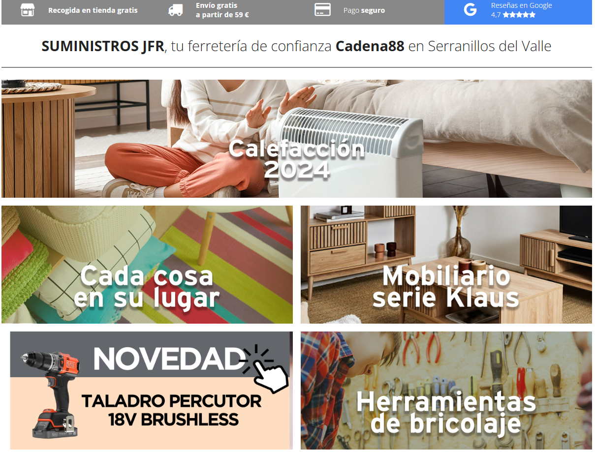 Suministros JFR en Cadena 88